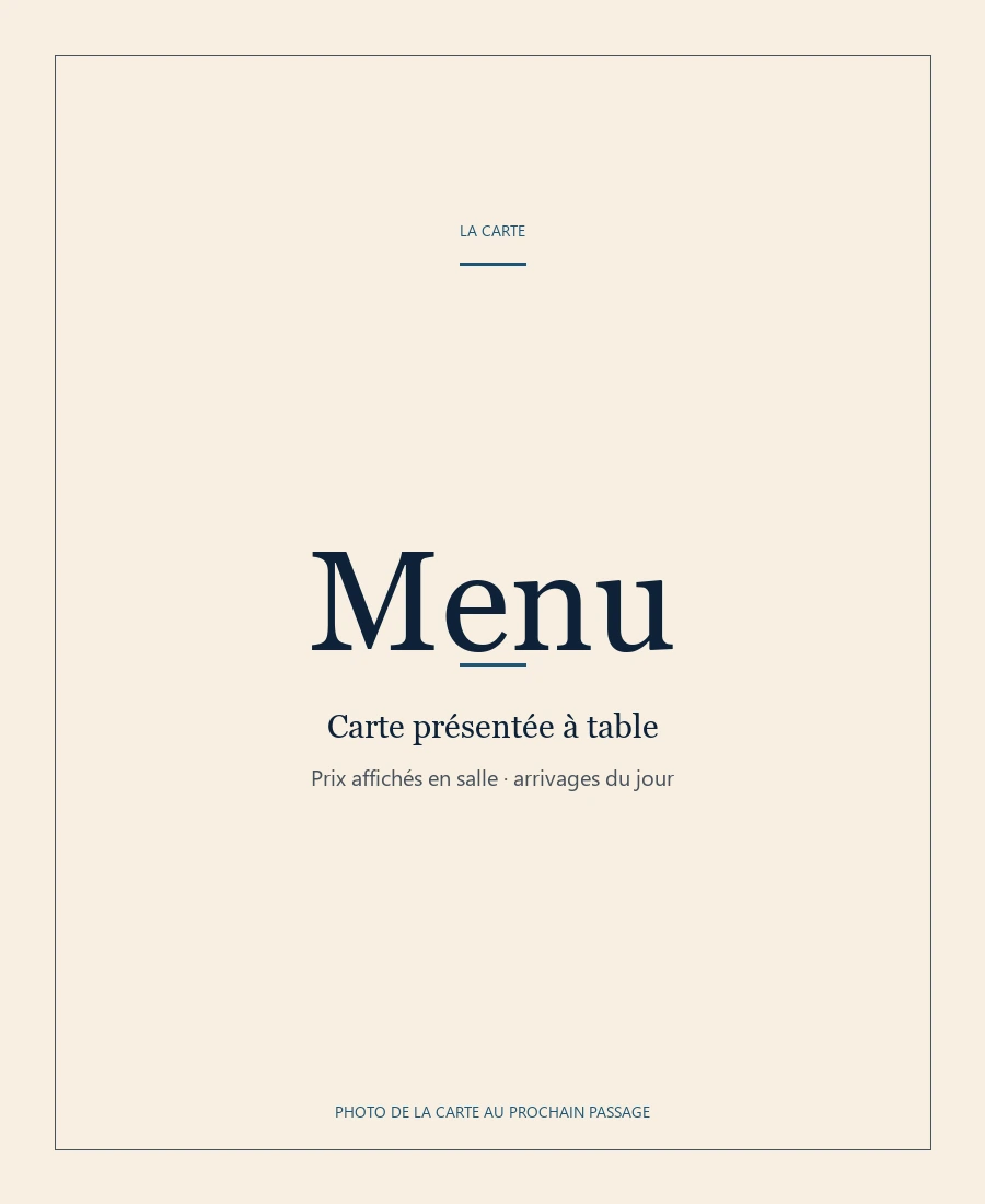 Carte Roulotte À kiki, photo de la carte au prochain passage